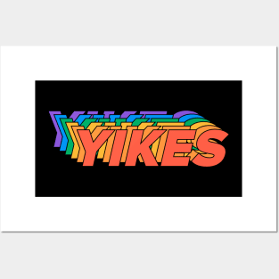 YIKES - Gay Pride - LGBT Rainbow Typographic Posters and Art